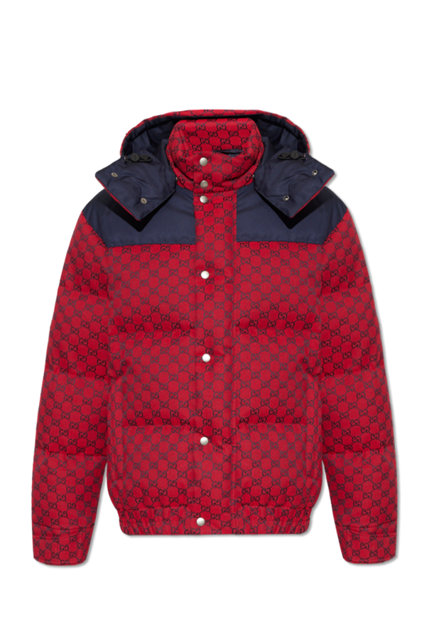 GUCCI ダウンジャケット　バーガンディ GUCCI（グッチ） ダウンジャケット GGパラシュートナイロンパデッド